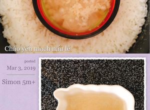 Hình của món Ăn dặm kiểu Nhật - 5m - Cháo yến mạch nấu lê.