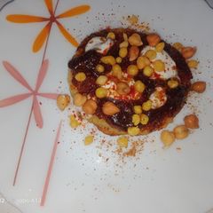 Aloo tikki chaat A picture of Aloo tikki chaat.