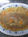 Redondo de carne picada con verduras