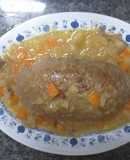 Redondo de carne picada con verduras