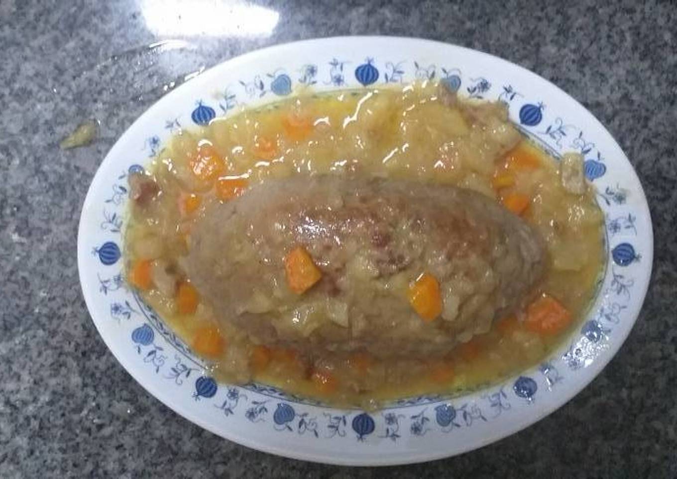 Redondo de carne picada con verduras