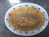 Redondo de carne picada con verduras