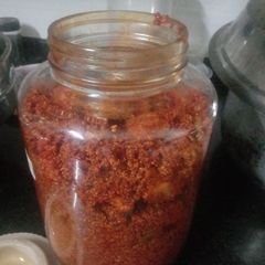 A picture of Aam ka achar Gujarati style.