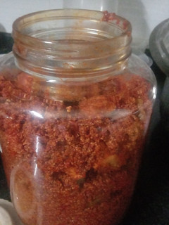 A picture of Aam ka achar Gujarati style.