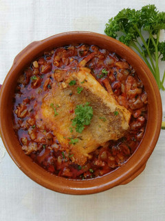 Una foto de Bacalao a la vizcaína