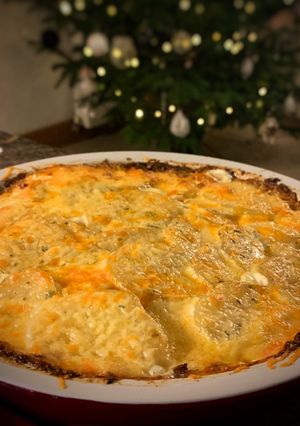 A picture of Celeriac gratin (get ahead for Christmas).