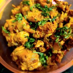 A picture of Chicken with pumpkin.