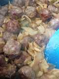 Mini albóndigas en crema de cerveza y champi