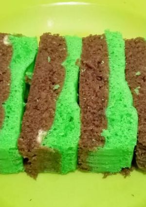 Foto resep Bolu Kukus Pandan Kopi Mocca