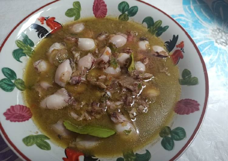 Resep Baby cumi cabe ijo yang Enak