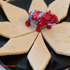 A picture of Kaju Katli (Cashewnut Slices).