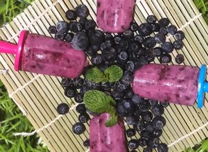 Foto resep Blueberries plain yogurt & coconut water popsicles #KapsulAjaib#02
