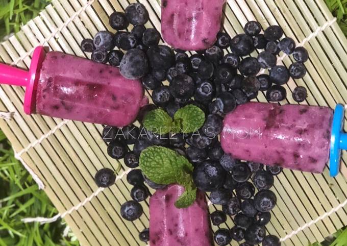 Ini dia! Bagaimana cara buat Blueberries plain yogurt &amp; coconut water popsicles #KapsulAjaib #02 dijamin enak