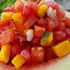 A picture of Watermelon salad.