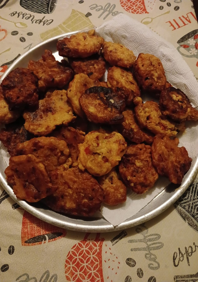 Una foto de Croquetas de cebolla y morrón deshidratados