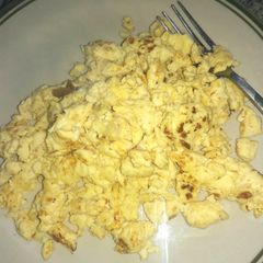 Scrambled eggs A picture of Scrambled eggs.
