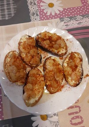 Foto principal de Tostas de Gambas al ajillo