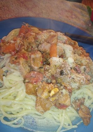 Una foto de Verduras salteadas con carne