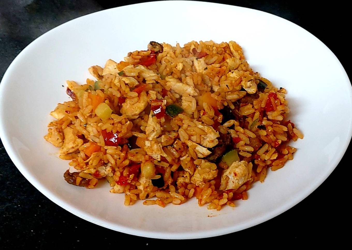 My Mediterranean chicken & Rice 🥰#Mainmeal#Lunch