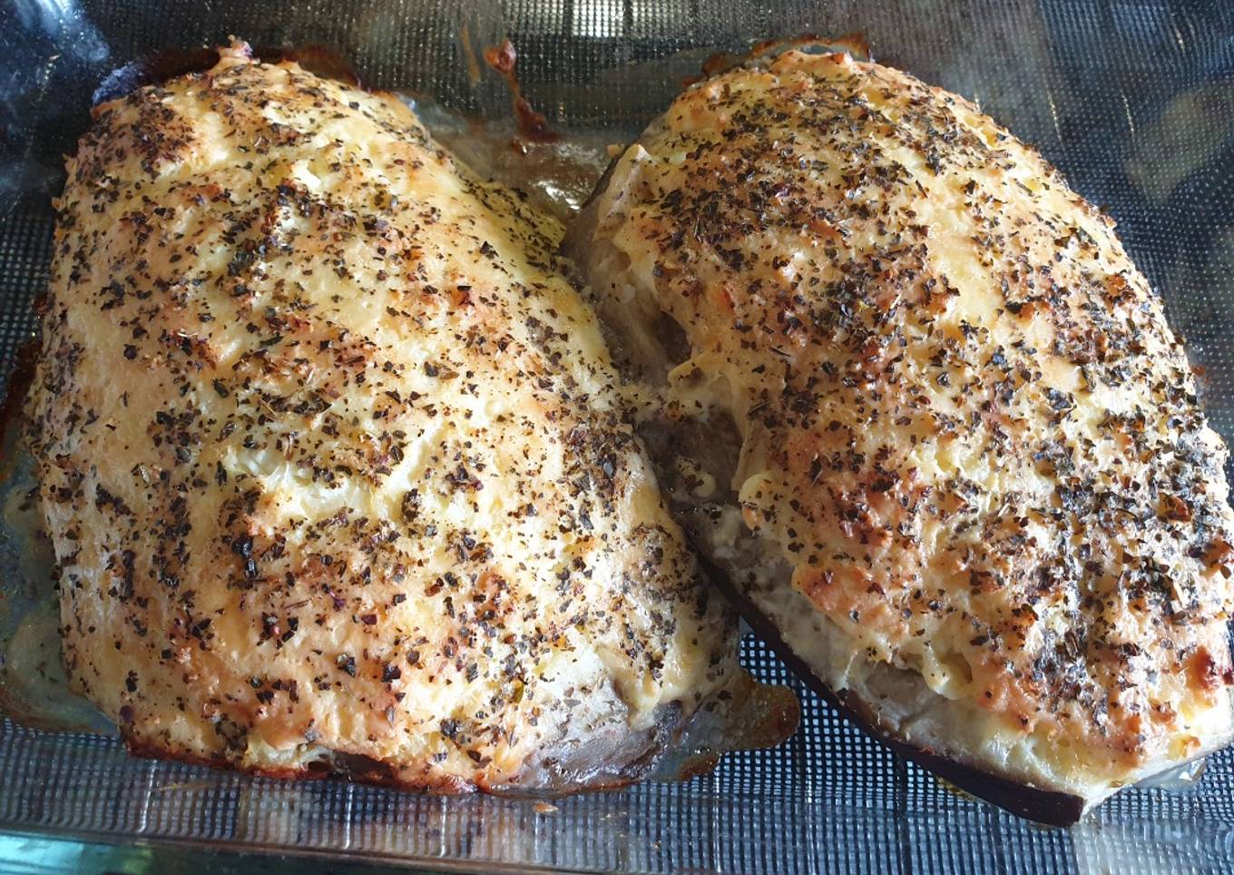Berenjenas con feta y gouda