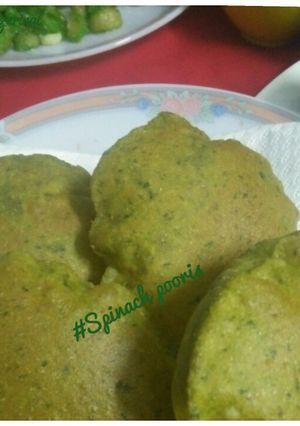 A picture of #Spinach pooris#post 50th.