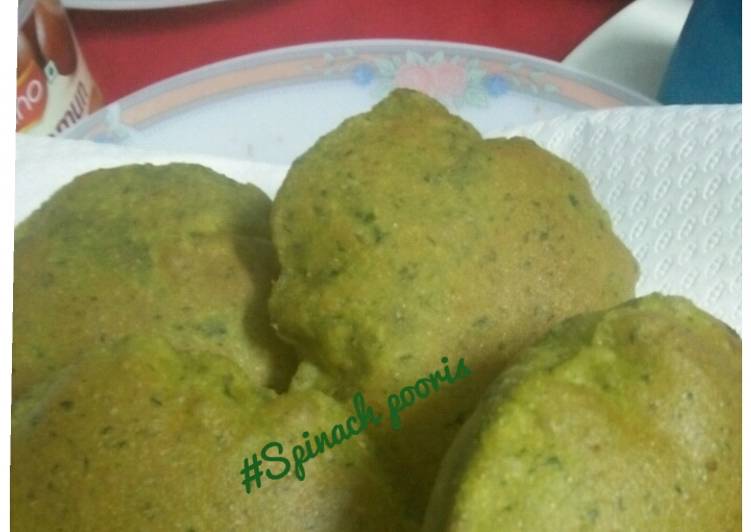 Easiest Way to Prepare Perfect #Spinach pooris#post 50th