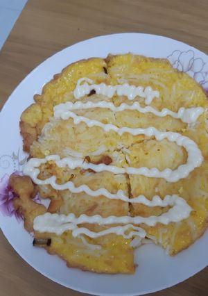 Hình của món "Pizza" trứng mì tôm 🤣.