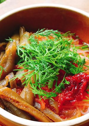 Hình của món Bún tảo xoắn cay.