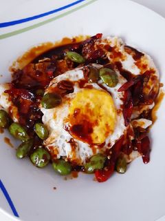 Foto resep Telor ceplok kecap lombok pete #575
