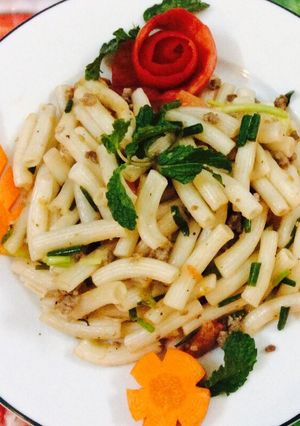 Hình của món Mì ống cho món sáng bổ dưỡng.