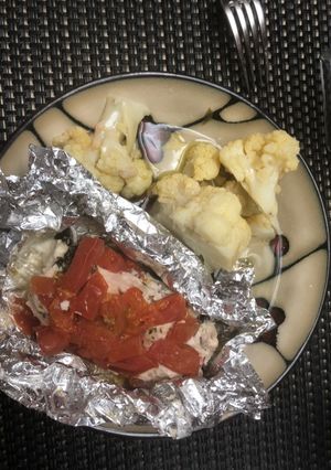 Una foto de Pollo relleno de espinacas al horno