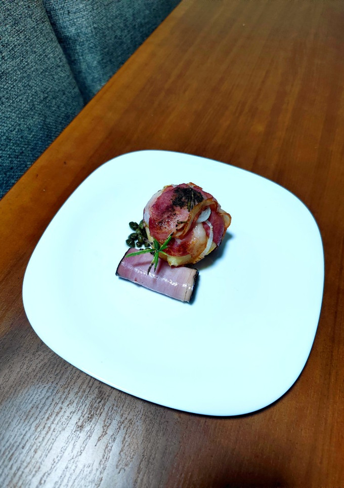 Una foto de Papa rellena al romero en Air Fryer