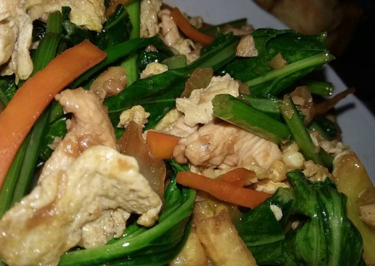 Capcay ayam sawi