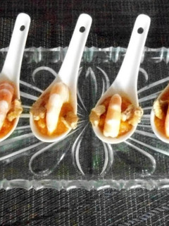 Una foto de Cucharitas de langostinos