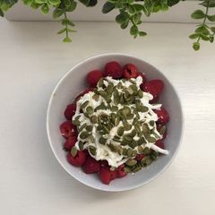 A picture of Paleo “granola” breakfast.