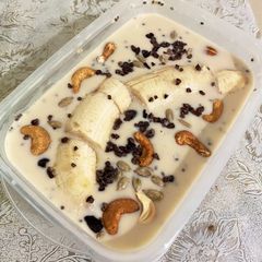 A picture of Banana nut overnight oats.