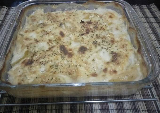 Standar Cara gampang membuat Kentang susu panggang yang gurih