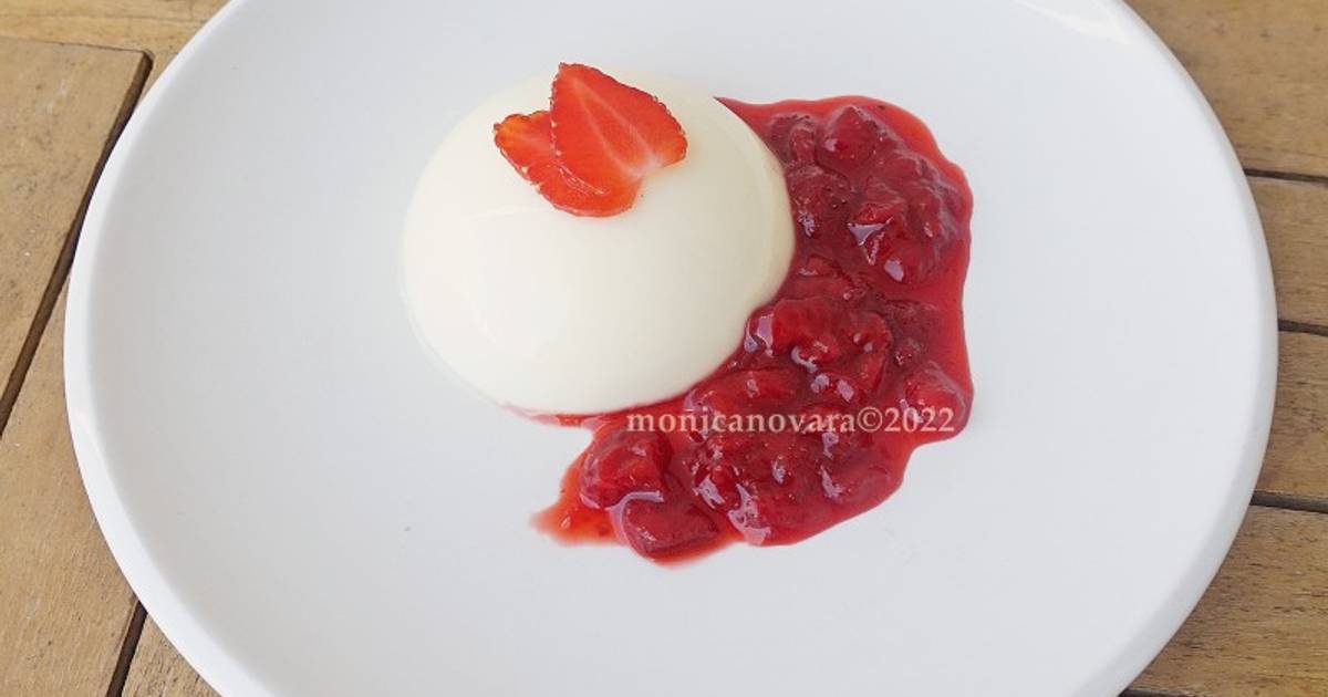 Resep Vanilla Pannacotta / Panna Cotta With Strawberry Compote Oleh ...