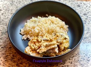 Φωτογραφία της συνταγής Ψαρονέφρι αλά κρεμ με basmati 🥩🍚