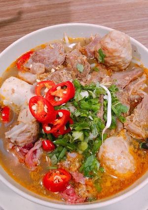 Hình của món Bún Bò Huế.