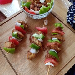 A picture of Chicken shashlik stick.