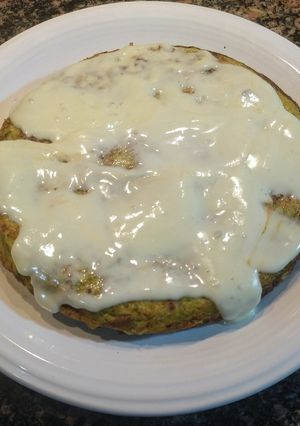 Una foto de Tortilla de zucchini y zapallitos verdes