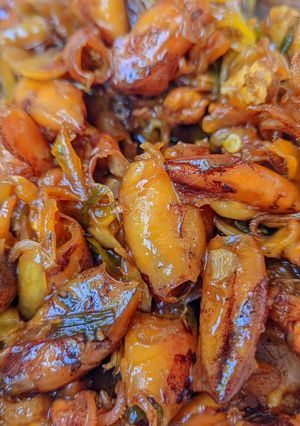 Foto resep Cumi asin daun jeruk cabe hijau