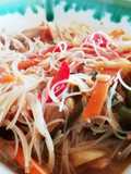 Fideos chinos (noodles) pavo y salsa teriyaki