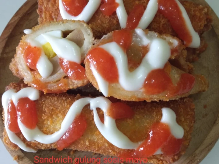 Langkah Gampang Membikin Resep Sandwich gulung sosis mayo goreng yang Bikin Ngiler Anti Ribet, Menggugah Selera