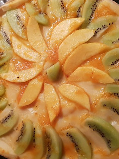 Una foto de Tarta de frutas🍎🍏🥝