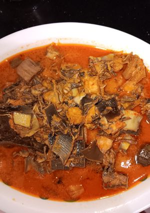 Foto resep Jantung pisang tahu putih
