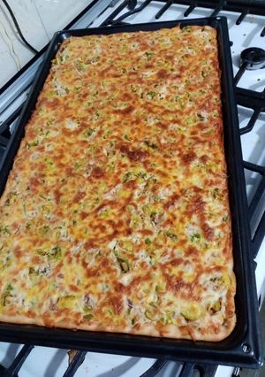 عکسی از دستور پیتزا مرغ وقارچ😍