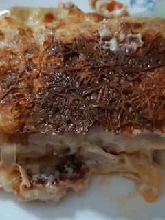 Una foto de Lasaña de pavo con bechamel integral