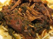 A picture of london broil in crock pot